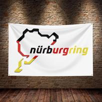 3x5 pėdų Nurburgringo vėliava Poliesterio spausdintas automobilio baneris Dekoravimui 60 x 90cm