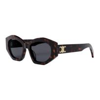 CELINE Įstrižai tamsaus havanietiško/dūminio atspalvio akiniai nuo saulės vyriški rudi CL40238U-52A Basic Packaging-Eyeglass Case+Box