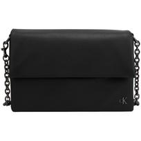 Calvin Klein Fashionable Small Metal Letter Flap Chain Small Square Pillow Bag Women Shoulder Bag Midnight-Black DH3571-UB1 Basic Set (Bag)