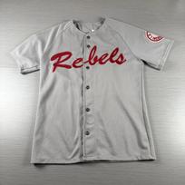 Vintage Rebels Baseball Jersey Mens Small Xs Monarch Athletic Made USA 90s Shirt 2XL