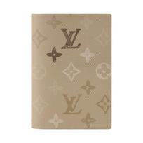 Louis Vuitton Classic Monogram Surplus Coated Canvas Passport Holder Men accessories Beige M29237 Gift Set(Basic Set+Box+Shopping Bag)