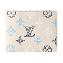Louis Vuitton Multiple Monogram Shadow Leather Wallet Men wallets White M29136 Basic Set (Bag+Dust Bag)