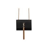 Saint Laurent Ysl Kate Airpods Kutas Atverčiamas dėklas Spaudė Oda su raštu Pečių Crossbody Ausinių krepšys Moteriški krepšiai Juodas 712449-BOW07-1000 Gift Set(Basic Set+Box+Shopping Bag)