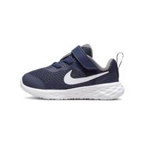 Nike REVOLUTION 6 Recyclable Material Slip Resistant Cushioning Abrasion Resistant Low top Toddler Shoes Blue White DD1094-400 18.5