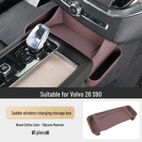 Wireless Charging Silicone Storage Box for Volvo XC60, S90, XC90 Consoles - Fits 26 Models