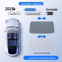 Compatible Sunshade for Tesla Model Y/3/YL: Sunroof, Front Windshield, and Rear Window Heat Insulation.