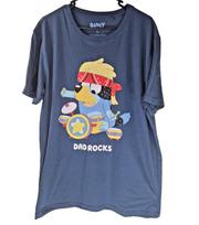 Bluey Bandit Dad Rocks Character TShirt Tee Size Large 2018 TV Show The Heelers Unisex T-Shirt L