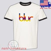 Blur  Men#039;s Ringer Black Size S3XL Unisex T-Shirt S