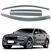 Volvo V90 2019 Chromuotos apdailos langų deflektoriai, Stori