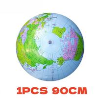 90 cm pripučiamas gaublys mokymo priemonė, anglų kalba, pripučiamas žemėlapio rutulys, vaikų geografijos švietimo žaislas green