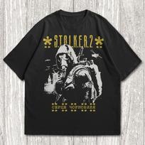 Stalker 2 marškinėliai Stalker 2Širdis Černobylyje T-shirt Stalker žaidimo marškinėliai Unisex T-shirt XXXXL