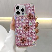 Glitter Rhinestone Clover Flower Crystal Diamond Bling Sparkle Case For Samsung Galaxy A57 A37 A56 A36 A26 A55 A35 A25 A54 A34 A24 A52 A72 4G 5G Samsung Galaxy A52 5G žalia
