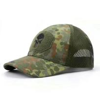 Summer Military Camouflage Skull Baseball Mesh Cap Adjustable Airsoft Tactical Hiking Casquette Hats For Men Women black