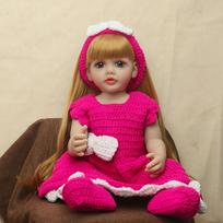 55CM Reborn Toddler Doll with Lovely Dress Full Body Soft Silicone Raya Lifelike Soft Touch High Quality Doll Gifts Toy 48cm cloth body