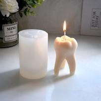 Didelės danties formos silikoninė žvakių forma juokinga dantų DIY gipso dervos epoksidinė muilo kepimo ledo forma art deco namų ornamentas dovanos