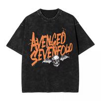 Skalbinių marškinėliai Avenged Sevenfold Hip Hop Vintažiniai marškinėliai Gatvės Gatvės apranga Trumpomis rankovėmis Grafiniai viršutiniai drabužiai Vyrams Moterims S