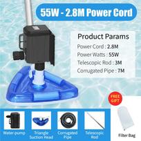 55W 2.8M Baseino Dulys Siurblys Baseino Dulys Siurblys Vandens Dulys Baseino Valymo Siurbimo Mašina Baseino Valymo Įrankis 55W-2.8M Power Cord