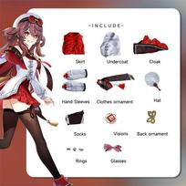 Genshin Impact Žibintų šventė Hu Tao Cosplay kostiumas Vyšnios Sniego pakrauta Hu Tao Moteriškas kostiumas Helovino vaidmenų suknelė XS
