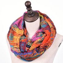 Madingas moteriškas medvilninis margintas begalybės šalis šilta minkšta žiedinė skara apskritimo kilpa foulard femme snood kaklo apvyniojimas skara