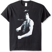 Trevco vyriški trumparankoviai marškinėliai su Bruce Lee S juoda