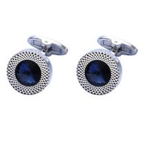 Hot Selling Cufflinks, Delicate Blue Crystal Cuff Buckles, French Shirt Dress Sleeve Staples cufflinks 389 routine sidabras