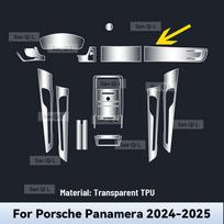 PORSCHE Panamera 2024 2025 TPU Automobilio Navigacijos Ekrano Plėvelė Pavarų Dėžės Apsauginė Lipdukas Anti-scratch Interjero Aksesuarai Left rudder driving