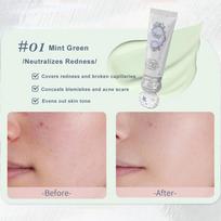 Flower Knows Shell's Jewel Radiance Primer Brightening Long Lasting Makeup Base Hydrating Non Cakey Vegan Cruelty Free 01 Mint green