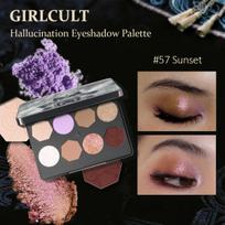 Girlcult Hallucination Eyeshadow Palette(57-59),8-Color,Silky Powder Texture,Fine & Minimal Fallout,Matte & Shimmer Finishes 57 Sunset