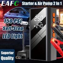 EAFC 12V Car Jump Starter & Air Compressor 2 In 1, Car Emergency Battery Booster with LED Light