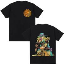 Anime JoJo Bizarre Adventure STEEL BALL RUN Diego Brando T Shirts Men's Clothing Casual Harajuku Cotton Short Sleeves T-shirts S juoda