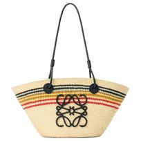 Loewe Small Anagram Basket Bag Natural/Multicolor Women Shoulder bags Tan A223P65X45-2668 Basic Set (Bag+Dust Bag)