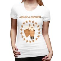 Harlow And Popcorn Merch Popcorn The Pony 1 TShirt for Women Crew Neck Streetwear T Shirts Womens Short Sleeve Clothes Tops S