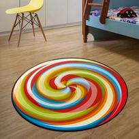 Funny Fruit Round Carpet Watermelon Tomato Kiwi Lemon rug Living Room Bedroom Warm Wear Resistant Anti Slip Mat Home Decoration 60cmx60cm