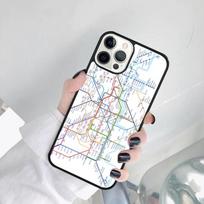 Londono metro žemėlapio telefono dėklas Dangtelis iPhone 17 Air 15 Pro MAX 16 Plus 14 12 11 13 coque iPhone 14pro max