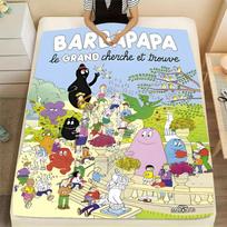 BARBAPAPA didysis ieškok ir rask pliušinis pledas - Jaukus animacinis pledas su ryškiais Barbapapa personažais žaidžiančiais 75x90cm