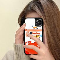 Cute Kinder Surprise Eggs Logo Phone Case For IPhone 17 Pro 16 Plus 16 Pro Max 15 14 13 12 11 PC+TPU Back Cover iPhone 15 pro