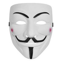 1PCS Anonymous Guy V for Vendetta Mask Thick Matte Plastic Party Cosplay Costume Halloween Fancy Dress Adult Masque Mask balta