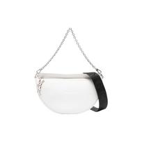 Longchamp Balta Odinė Rankinė per Petį su Reljefiniu Logotipu ir Užtrauktuku 10224HDS007 Basic Set (Bag+Dust Bag) white