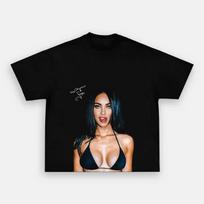 Megan Fox Portrait Graphic 2026 Summer Casual Fashion for Men Women Oversized T-shirt Loose Print T-shirt Unisex L