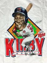 Kirby Puckett caricature Men T-shirt White Short Sleeve All Size JJ4439 Unisex T-Shirt S