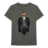 Peaky Blinders Tommy T-shirt su lašais Žalia Nauja Unisex Marškinėliai XXXL