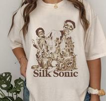 Silk Sonic marškinėliai Bruno Mars marškinėliai Bruno Mars Rnb Jazz Hip Hop marškinėliai Muzikinės dovanos Unisex marškinėliai XXXXL