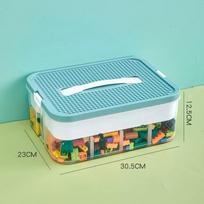 Kraunama statybinių kaladėlių laikymo dėžė Skaidrios, atsparios dulkėms ir drėgmei plastikinės laikymo dėžės Vaikams Lego DIY Lavinamieji žaislai