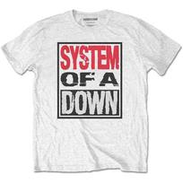 System Of A Down Triple Stack Box T-Shirt White New Unisex T-Shirt XXXL
