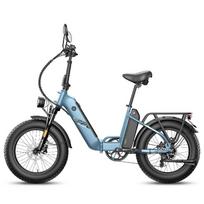 Elektrinis dviratis Fafrees FF20 Polar 20  500W variklis Dvigubi diskiniai stabdžiai 48V 24AH LCD ekranas Didžiausias greitis 45Km/h Didžiausia apkrova 150kg Mechanical Brake mėlyna