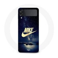 Samsung Galaxy Z Flip3 case nike golden logo starry night