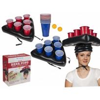 2 Pripučiamos kepurės Beer Pong žaidimas su puodeliais ir kamuoliukais