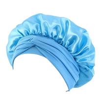 Satin Sleeping Cap Milk Silk Night Sleeping Bonnet Shredded Milk Caps Head Tie Band Bonnet Edge Wrap Protect Curly Braid Hair beige