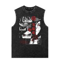 Vasarinis Japonijos Naruto Anime trumpomis rankovėmis liemenė sporto salės marškinėliai vintažiniai skalbti Harajuku gatvės vyriški moteriški be rankovių tank topas S