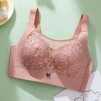 Didelio dydžio latekso apatiniai moterims Plonas liemenėlė be petnešėlių Anti-glare Bra Krūtų įtraukimo Anti-sagging Bra Push Up Bra 34/75B rožinė